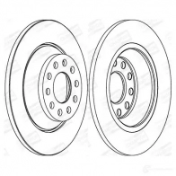 Тормозной диск CHAMPION Audi A6 (C6) 3 Универсал 3.0 Tdi Quattro 233 л.с. 2006 – 2008 562438CH 4060426066628 2X8 VEU