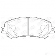 Тормозные колодки дисковые, комплект CHAMPION 573673CH Renault Megane (K9) 4 Универсал 1.3 TCe 160 (K9NC) 163 л.с. 2018 – 2024 X5S MYX 4060426046828