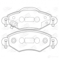 Тормозные колодки дисковые, комплект CHAMPION 4060426041991 1208730881 BL KEQF 572510CH - Изображение 1