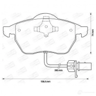 Тормозные колодки дисковые, комплект CHAMPION V0B5GD Z 571982CH 1208727293 4060426041014 - Изображение 3