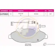 Колодки тормозные дисковые 4U 1422951306 REUSJ 4UP03923 TIV 92Q