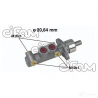 Главный тормозной цилиндр CIFAM Fiat Punto (188) 2 Хэтчбек 1.9 DS 60 (1831, 051, 231, 251) 60 л.с. 1999 – 2012 202289 879 8RJS 8032747072585