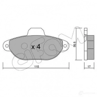 Тормозные колодки, комплект CIFAM 8221591 VXCAJ9 2467603 2143 6 - Изображение 4