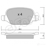 Тормозные колодки, комплект CIFAM Fiat Panda (169) 2 Хэтчбек 1.3 JTD Multijet 4x4 (169AxG1A. 169AxG2A) 75 л.с. 2010 – 2013 23661 8223240 2 3601