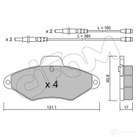 Тормозные колодки, комплект CIFAM 8221440 216 31 2467579 H7XYH0