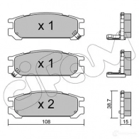 Тормозные колодки, комплект CIFAM 2 1703 21704 Subaru Impreza (GFC) 1 Купе 1.8 AWD 103 л.с. 1993 – 1995 8222040