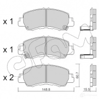 Тормозные колодки, комплект CIFAM 1438412927 I QV5F 82212390