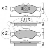 Тормозные колодки, комплект CIFAM 23201 Ford Fiesta 4 (DX, JA, JB) Хэтчбек 1.4 i 16V 90 л.с. 1996 – 2002 232 00 8223150