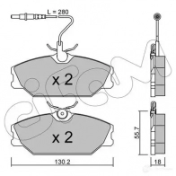 Тормозные колодки, комплект CIFAM Renault Megane (DA) 1 Купе 2.0 16V (DA0H) 147 л.с. 1996 – 1999 21388 20 919 8221420