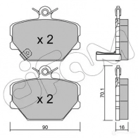 Тормозные колодки, комплект CIFAM 8223410 Smart Roadster (452) 1 2003 – 2005 23002 21 999