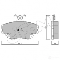 Тормозные колодки, комплект CIFAM Renault Megane (BA) 1 Хэтчбек 1.9 DCi 105 л.с. 1999 – 2003 2077 2 20937 8221200