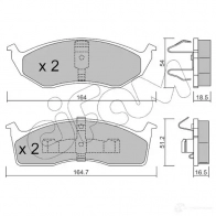 Тормозные колодки, комплект CIFAM 23 043 Chrysler Voyager 3 (GS) 1995 – 2000 8223560 23044