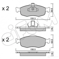 Тормозные колодки, комплект CIFAM 2 1394 8221460 2467581 21395