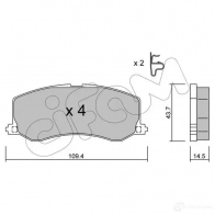 Тормозные колодки, комплект CIFAM 8224170 Suzuki Swift 2 1730 03Q418