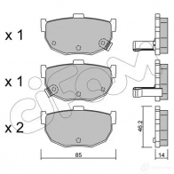 Тормозные колодки, комплект CIFAM 2467930 9SBOWGV 8223620 2 1553 - Изображение 5
