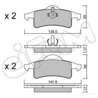 Тормозные колодки, комплект CIFAM 23339 8225260 233 38 Jeep Grand Cherokee (WJ, WG) 2 Внедорожник 4.0 190 л.с. 1998 – 2004