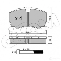 Тормозные колодки, комплект CIFAM 2 9123 Ford Transit 7 (FM) Грузовик 2.4 TDCi RWD 140 л.с. 2006 – 2014 XZF23 8226040