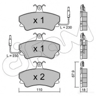 Тормозные колодки, комплект CIFAM Renault Espace (JS63) 2 Минивэн 2.2 4x4 (J/S637. J63G) 108 л.с. 1991 – 1996 20238 8220690 2023 6