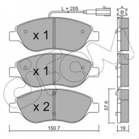 Тормозные колодки, комплект CIFAM Fiat Stilo 2 3711 23712 8225770