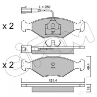 Тормозные колодки, комплект CIFAM ETKT7R Fiat Tempra (159) 2 Седан 8220571 2 1193