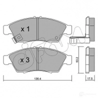 Тормозные колодки, комплект CIFAM 8224370 Suzuki Liana 2381 7 24034