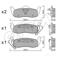 Тормозные колодки, комплект CIFAM 8227200 24 111 Jeep Grand Cherokee (WH, WK) 3 Внедорожник 3.0 CRD 4x4 211 л.с. 2006 – 2010 24258