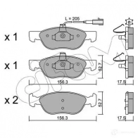 Тормозные колодки, комплект CIFAM 2192 7 8220820 21928 Fiat Brava