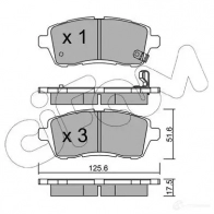 Тормозные колодки, комплект CIFAM 2428 3 8227930 Ford Fiesta 6 (CB1, CCN) 2008 – 2017 24284