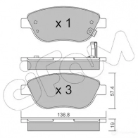 Тормозные колодки, комплект CIFAM Opel Corsa (D) 4 2006 – 2014 8223222 23710 237 08