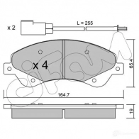 Тормозные колодки, комплект CIFAM Ford Transit 7 (FM) Грузовик 2.2 TDCi 125 л.с. 2011 – 2014 8226790 LVVGAD 244 85