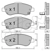 Тормозные колодки, комплект CIFAM Honda CR-V 4 (RM) Кроссовер 2.4 AWD 180 л.с. 2012 – 2025 8227890 2463 8 24639