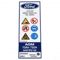 Аккумулятор FORD 23216580 1678091 AV0J S8N - Изображение 2