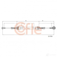Трос коробки МКПП COFLE 12.7253 Fiat Punto (188) 2 Хэтчбек 1.3 JTD 16V 70 л.с. 2003 – 2012 92 .12.7253 9V3P48