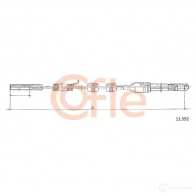 Трос ручника COFLE 11.592 4298285 92.11.59 2 DP4D5V - Изображение 1