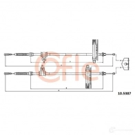 Трос ручника COFLE GGQ UA 92.10.5387 Ford Focus 1 Хэтчбек 2.0 RS 215 л.с. 2002 – 2004