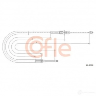 Трос ручника COFLE 7C0CO 92.11 .6600 Renault Clio 2 (CB, SB) 1998 – 2005 11.6600