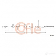 Трос ручника COFLE 92.17.50 62 17.5062 2G6ZD Suzuki Grand Vitara (JT, TE, TD) 2 2005 – 2020