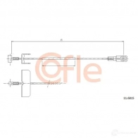 Трос ручника COFLE 11.6817 H8UINKF 92 .11.6817 Opel Vivaro (A) 1 Грузовик