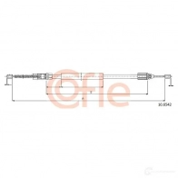 Трос ручника COFLE 92.10 .6542 Renault Twingo (C06) 1 Хэтчбек 1.2 16V (C06C. C06D. C06K) 75 л.с. 2001 – 2007 E9F6DS 10.6542