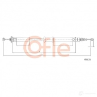 Трос ручника COFLE Fiat Punto (188) 2 Хэтчбек 1.9 JTD 101 л.с. 2003 – 2012 MNH3A7 9 2.631.21 631.21