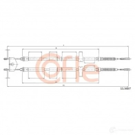Трос ручника COFLE 3WX8Q 92.1 1.5457 Ford Fiesta 11.5457