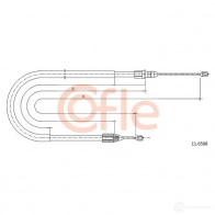 Трос ручника COFLE 11.6588 Renault Clio 2 (CB, SB) 1998 – 2005 92.11. 6588 826E7