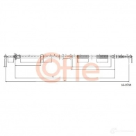 Трос ручника COFLE Fiat Panda (169) 2 Хэтчбек 1.3 D Multijet 4x4 70 л.с. 2004 – 2024 92.12.071 4 12.0714 FM8GK