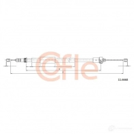 Трос ручника COFLE CFQ818N Renault Modus 1 (FJP0) 2004 – 2012 92.11. 6668 11.6668