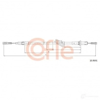 Трос ручника COFLE 9TGG5B1 92 .10.9591 Mercedes SL-Class (R230) 2 2002 – 2011 10.9591