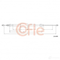Трос ручника COFLE 92.10 .6690 9UQY4 Renault Megane 2 (BM, KM, EM, LM) 2002 – 2009 10.6690