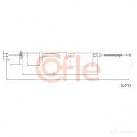 Трос ручника COFLE NTQ2H 92.12.07 01 12.0701 Fiat Panda (169) 2 Хэтчбек 1.3 D Multijet 70 л.с. 2003 – 2025