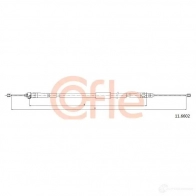 Трос ручника COFLE H5SQ6 11.6602 92 .11.6602 Renault Clio (BH) 4 Хэтчбек 1.6 RS 200 л.с. 2013 – 2024