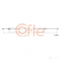 Трос ручника COFLE 11.6601 9 2.11.6601 Renault Clio (BH) 4 Хэтчбек 1.6 RS 200 л.с. 2013 – 2024 MEOGGAC