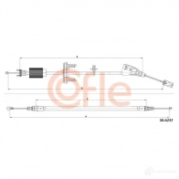 Трос ручника COFLE 92.1 0.6237 Peugeot 3008 1 (0U, PF2) 2008 – 2016 10.6237 E6ZTE